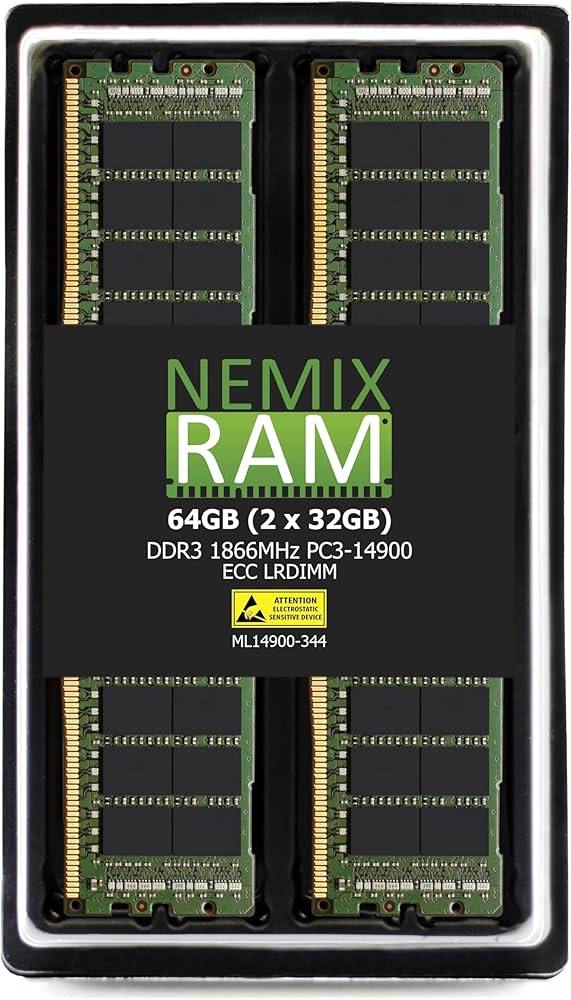 Amazon.co.jp: NEMIX RAM 64GB (2X32GB) DDR3 1866MHZ PC3-14900
